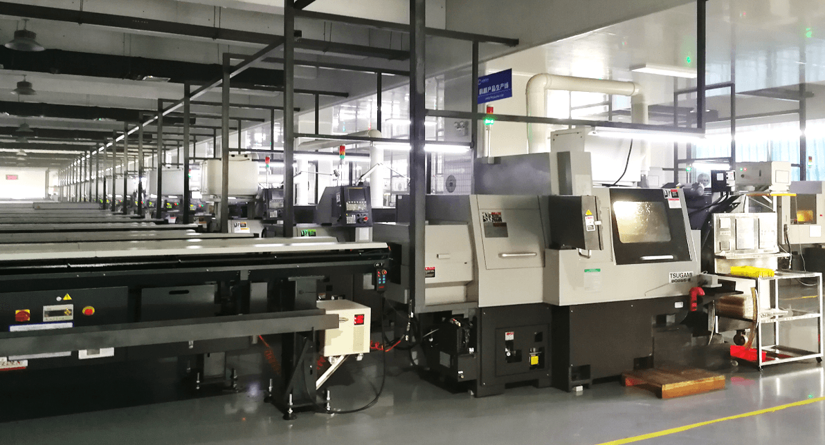 Weko precision CNC production floor in Dongguan