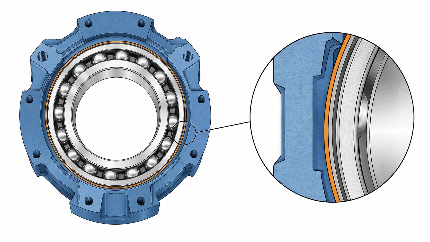 Conceptual bearing-seat section
