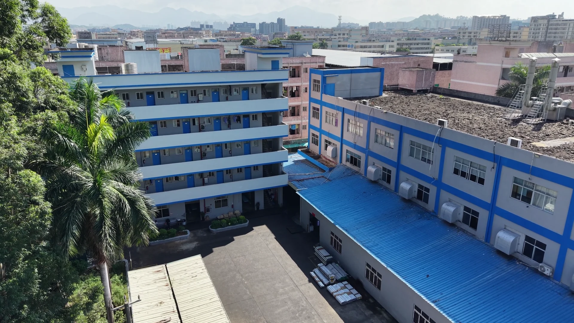 Aerial view of the manufacturing facility