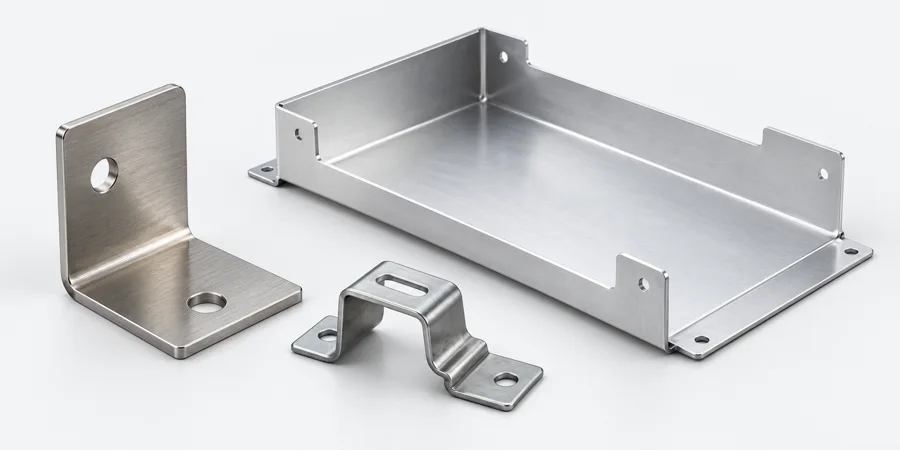 Representative sheet-metal enclosures, brackets and formed components