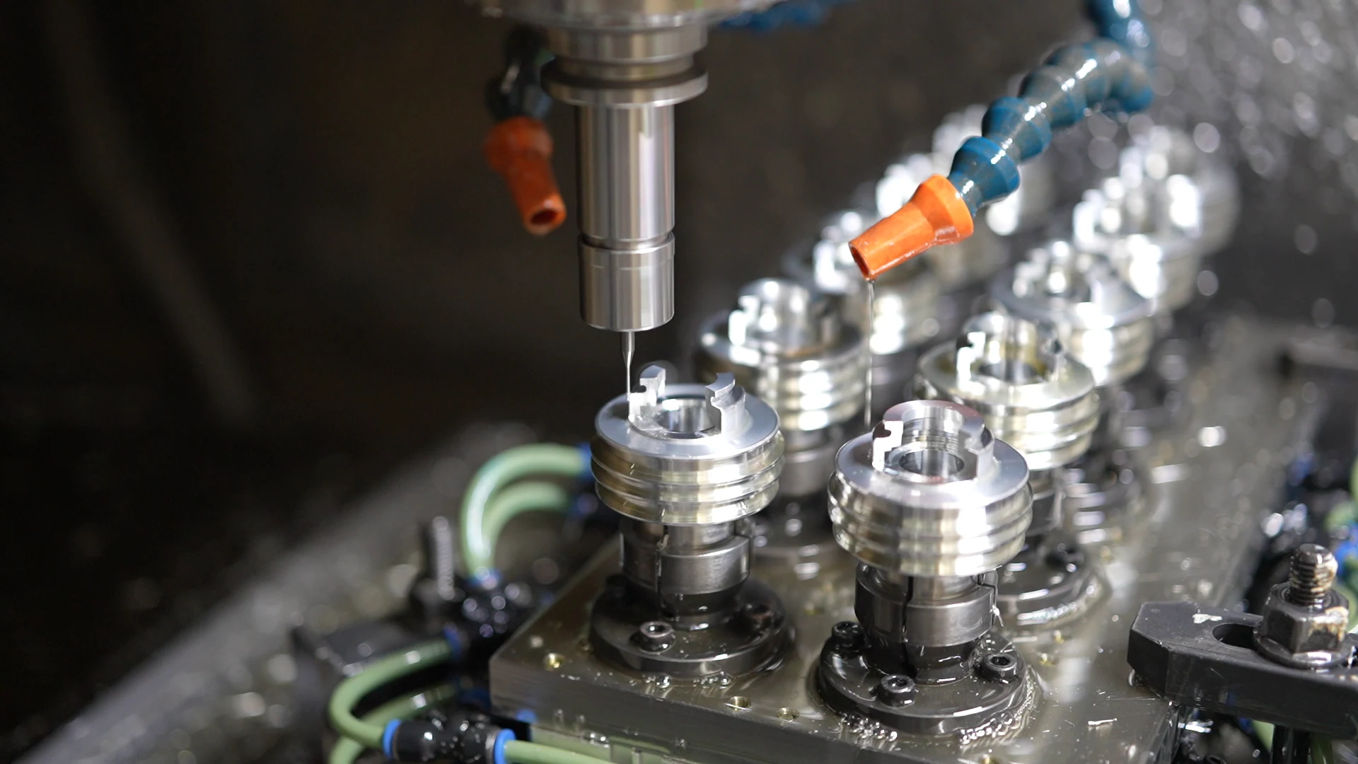 CNC machining of metal components in a WEKO production fixture