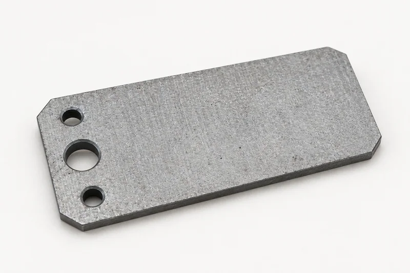 Plates & mounting features — representative CNC-milled component illustration