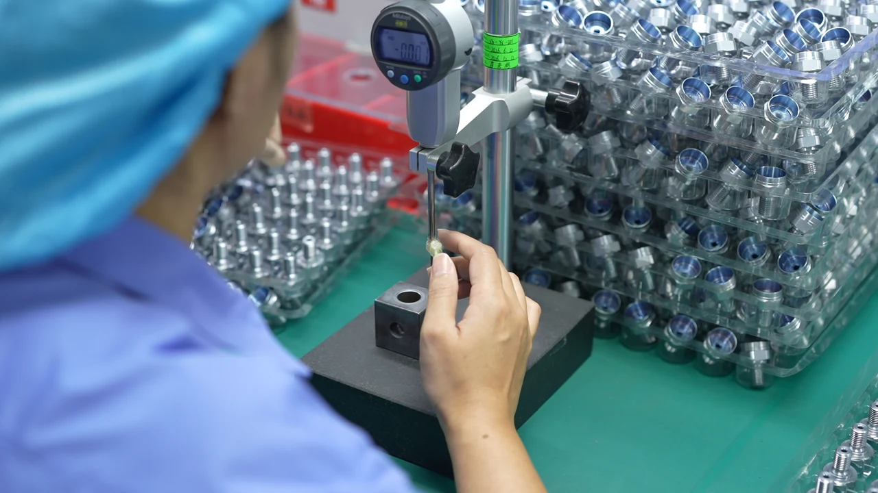 Gauge inspection of a small machined metal body
