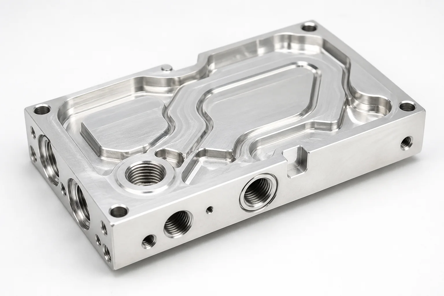 Detailed CNC machined component for AI & Data-Center Hardware