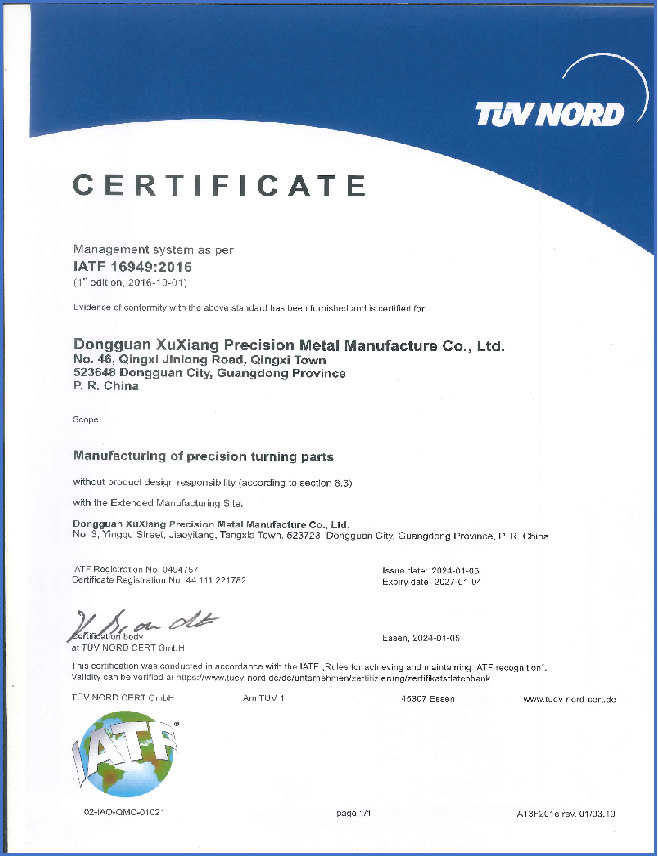 IATF 16949:2016 · TÜV NORD